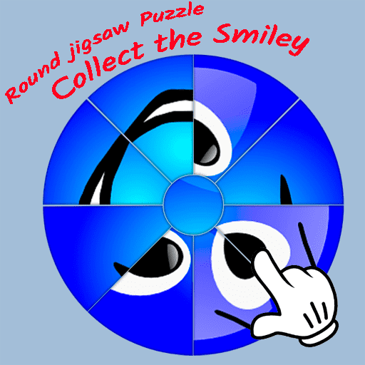 Round jigsaw Puzzle - Collect the Smiley