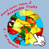 Round jigsaw Puzzle 2 - Assemble Fruits