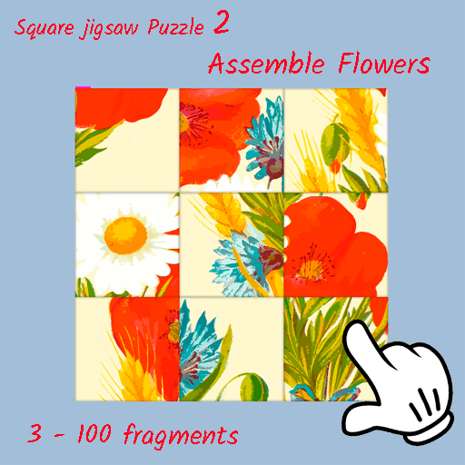 Square jigsaw Puzzle 2 - Assemble Flowers